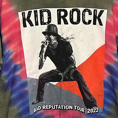 Kid Rock Bad Reputation Tour 2022 Tie-Dye T-Shirt Roc… - Gem