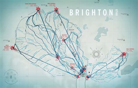 Brighton Ski Resort, Utah—Trail map created snowboarding with a GPS. | jonathanorjack | winter ...