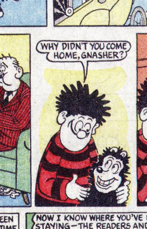 Dennis Menace hugs Gnasher – Comic Art Website