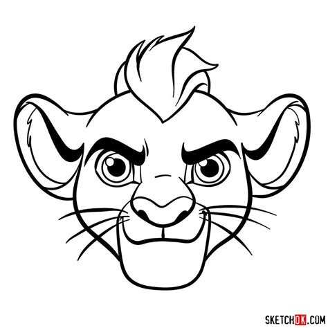 Follow the 12 steps of this tutorial to make your own sketch of the face of Kion, the main ...