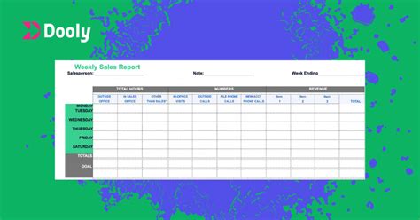 Best Sales Report Templates (Daily, Weekly, Monthly) | Dooly