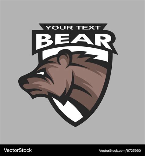 Bear symbol logo Royalty Free Vector Image - VectorStock