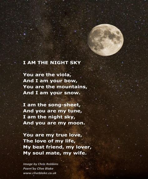 I Am The Night Sky - I Am The Night Sky Poem by Clive Blake