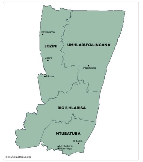 Jozini Local Municipality - Map