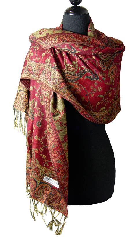 Peach Couture Elegant Reversible Paisley Pashmina Shawl Wrap in 2024 ...