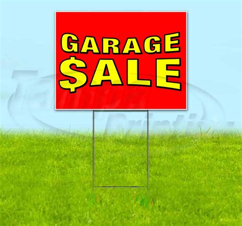 Garage Sale (18" X 24") Yard Sign, Includes Metal Step Stake - Walmart ...