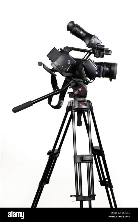 Video camera on a tripod Stock Photo - Alamy