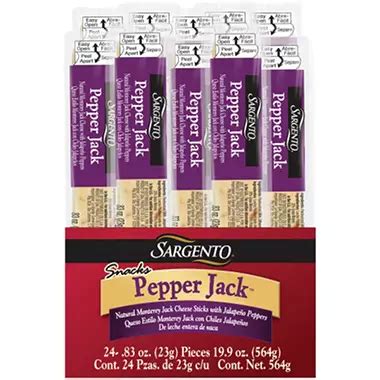 Sargento Pepper Jack Cheese Sticks (18 oz., 24 ct.) - Sam's Club