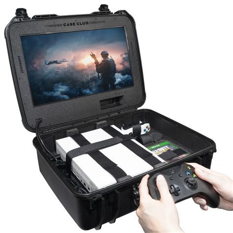 Case Club Waterproof Xbox Portable Gaming Case w/ Built in Lid Monitor