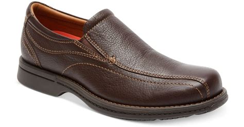 Rockport Classic Revised Twin Gore Slip-on Shoes in Brown for Men (Brown Tumbled Pull Up) - Save ...