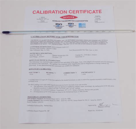 Thermometer Calibration Certificate | ubicaciondepersonas.cdmx.gob.mx