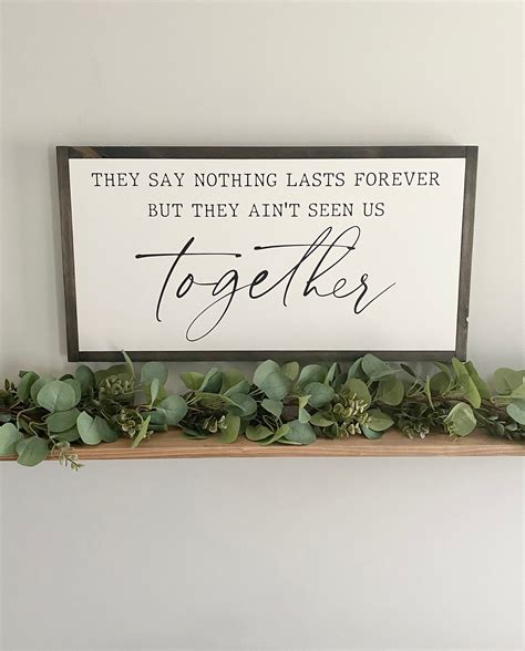 25x13 / Forever After All Lyrics / Luke Combs / Wedding Sign / | Etsy