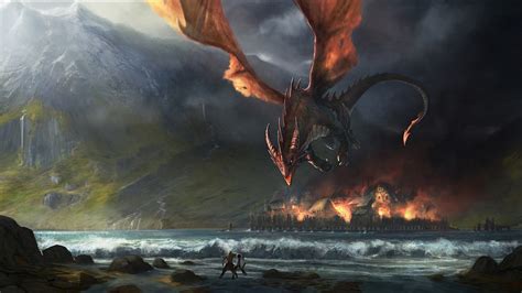 J. R. R. Tolkien, Fantasy Art, Dragon, The Hobbit, Smaug, The Lord Of The Rings Wallpapers HD ...