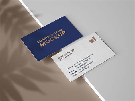 Free Isometric Business Cards Mockup | Mockuptree