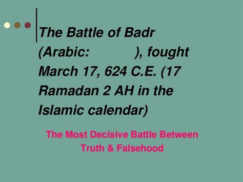 Battle of badr