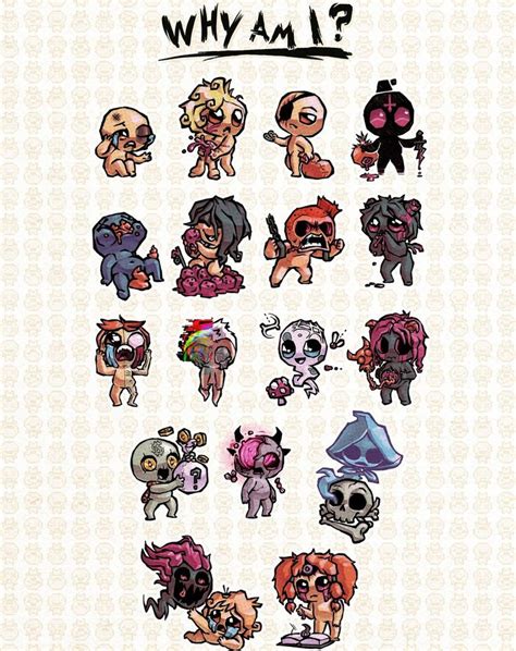 TBoI: Vectorized on Instagram: “All 17 Tainted Characters Available on my Redbubble as a print ...