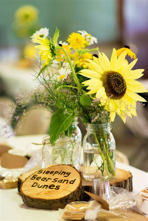 Sunflower Centerpiece in Mason Jar