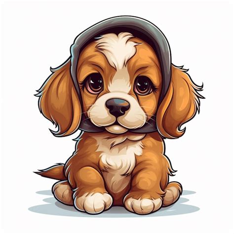 Premium AI Image | A drawing of a dog wearing a hat that says beagle.