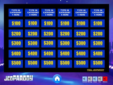 Jeopardy Powerpoint Game Template | Youth Downloads