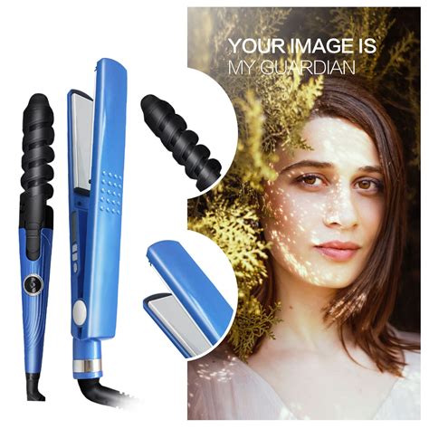 Professional ผม Straightener นาโนไทเทเนียมแผ่นเครื่องหนีบผม3 IN 1ชุดแต่งผม,ที่รีดผม + เครื่อง ...