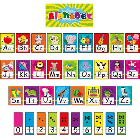 Buy Outus 37 Pieces Alphabet Bulletin Board Set Animals Alphabet Number Cards Alphabet Line for ...