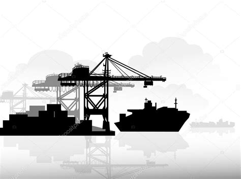 Ship & Port-Vector Stock Vector Image by ©samillustration #55712877