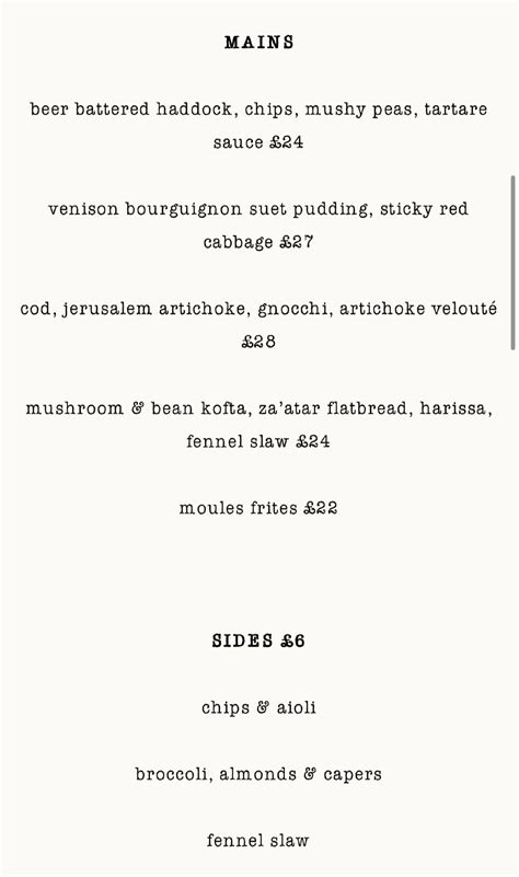 Drunken Duck Inn Ambleside's full menu online