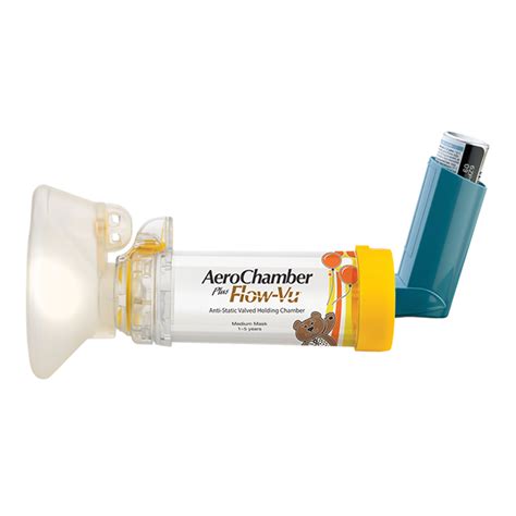 AeroChamber Plus* with Flow-Vu* Anti-static VHC with Medium Mask (1-5 years) - AeroChamber