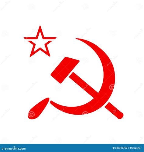 Hammer and Sickle, Soviet Union USSR Red Symbol Stock Vector - Illustration of totalitarian ...