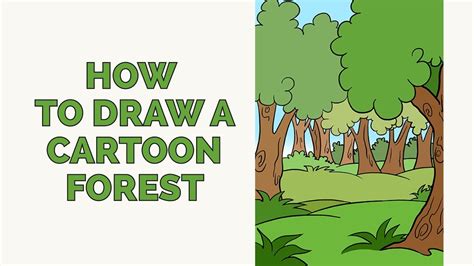 How to Draw a Cartoon Forest in a Few Easy Steps: Drawing Tutorial for Kids and Beginners