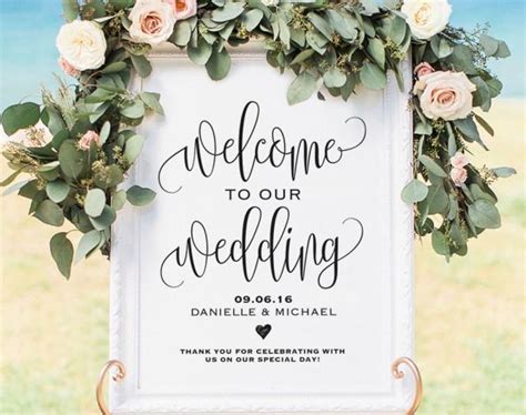 Welcome Wedding Sign, Welcome Wedding Printable, Wedding Sign, Wedding Poster Board, DIY ...