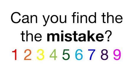 This puzzle asks you to find the mistake - but how quickly can you spot ...