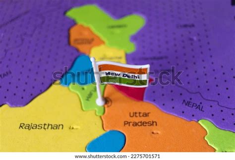 New Delhi Capital India Shown Map Stock Photo 2275701571 | Shutterstock