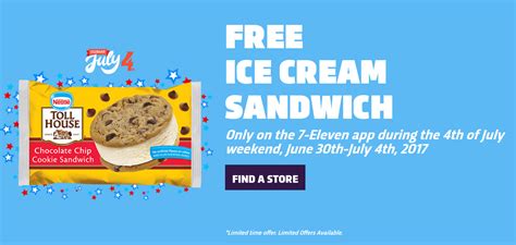 Free Ice Cream Sandwich at 7 Eleven - Julie's Freebies