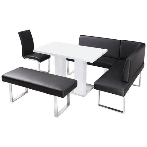 Corner Kitchen Table And Bench Set Uk - Small Left Hand Grey Gloss Extending Dining Bench Set UK ...