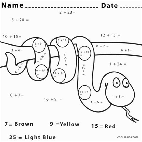 Printable Math Coloring Pages