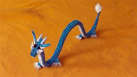 3D origami Chinese dragon tutorial Gyarados (video with a surprise ending) DIY - YouTube