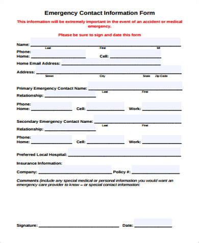 Contact Form Sample | HQ Template Documents