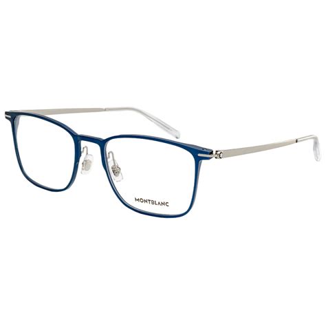 Óculos de Grau Mont Blanc MB0193O 003 Azul Brilho