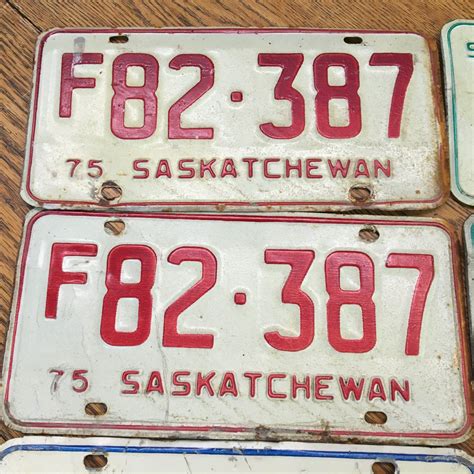 LOT OF 4 PAIRS OF SASKATCHEWAN LICENCE PLATES