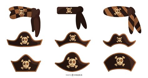 Pirate Hats Vector Set Vector Download