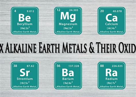 Six Alkaline Earth Metals & Their Oxides