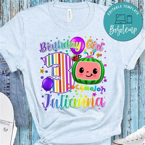 Cocomelon birthday shirt girl | Bobotemp