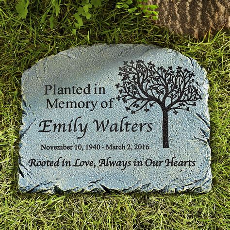 Rooted in Love Personalized Memorial Garden Plaque at Gifts.com