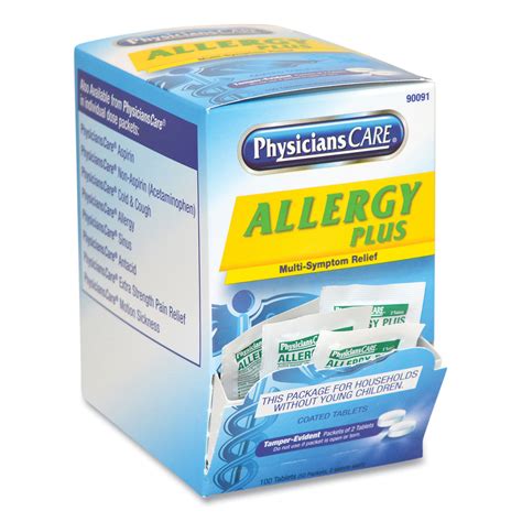 Allergy Antihistamine Medication, Two-Pack, 50 Packs/Box