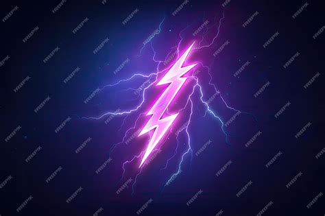 Premium AI Image | Purple lightning illustration on dark background ...