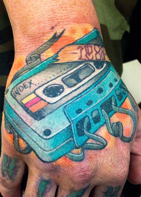 80s cassette tape hand tattoo | Tattoos by Samantha Sharland | Pinterest | Tattoo