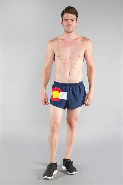 MEN'S 1 INCH INSEAM ELITE SPLIT RUNNING SHORTS- COLORADO – BOA