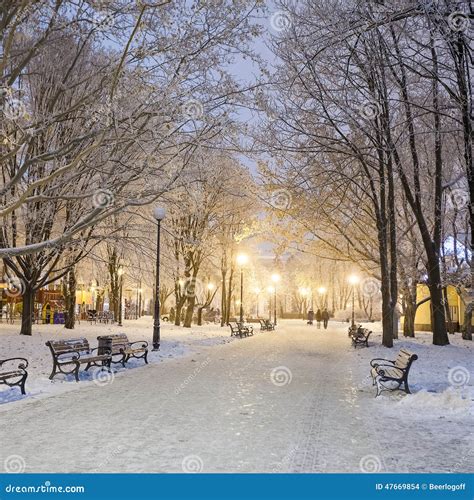 Footpath in a Winter City Park Stock Photo - Image of fall, park: 47669854