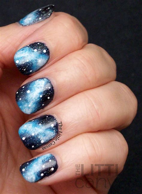 The One With the Blue Galaxy Mani - The Little Canvas